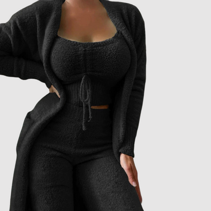 Damen Pyjama Set 3 Teile Comfort