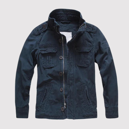 Retro Jeansjacke Vieltaschig Vintage Style