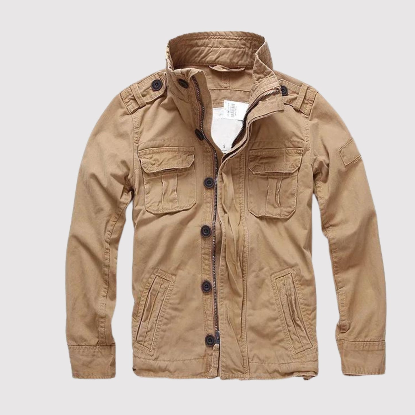 Stylische Jeansjacke Retro Design Vieltaschig