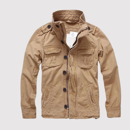 Stylische Jeansjacke Retro Design Vieltaschig