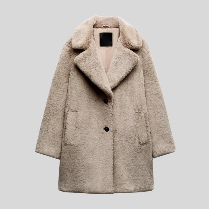 Damen Teddyjacke Klassisch Elegantes Design