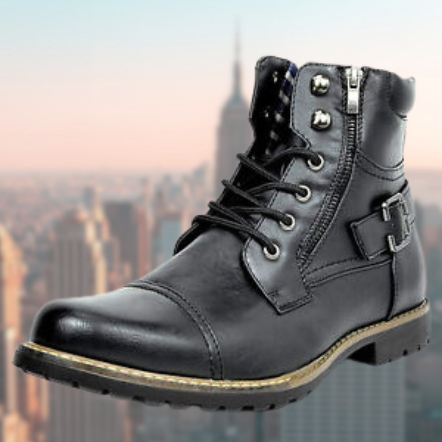 Leder Motorradstiefel Robust Männer