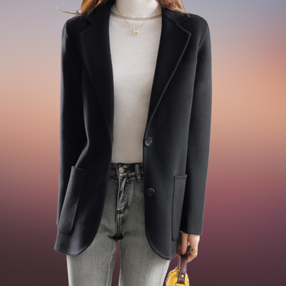Damen Blazer Tweed Herbst Winter Elegant