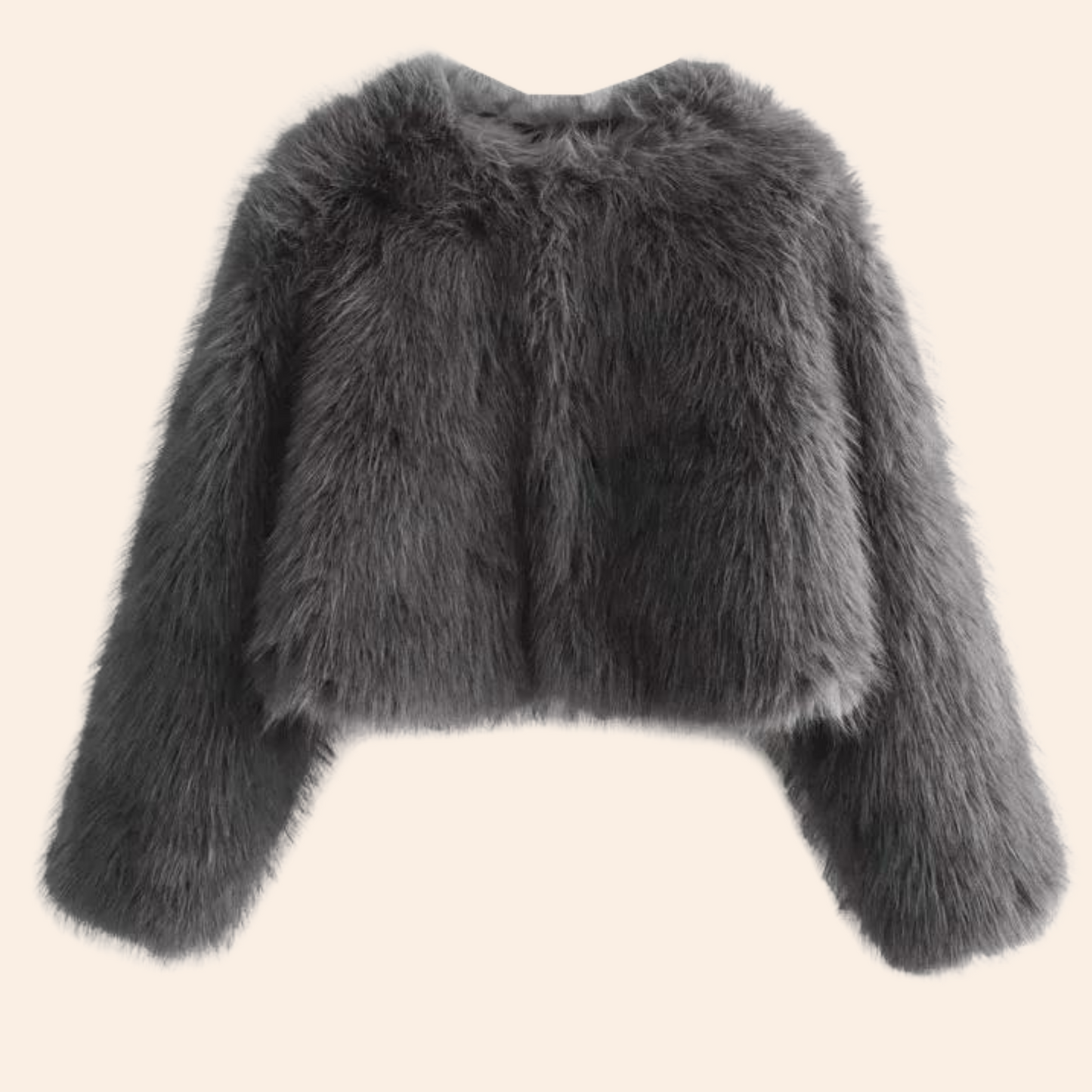 Kunstpelz Mantel Kurz Wintermodell