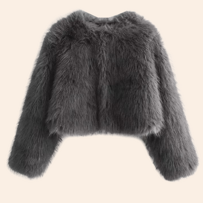 Kunstpelz Mantel Kurz Wintermodell