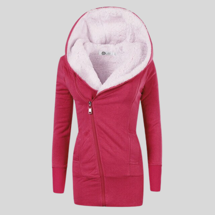 Winterjacke Damen Kapuze Schnellverschluss