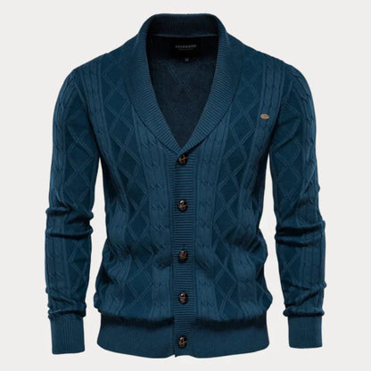Herren Strickjacke Warm Bequem Knöpfe - IdealeKleiden