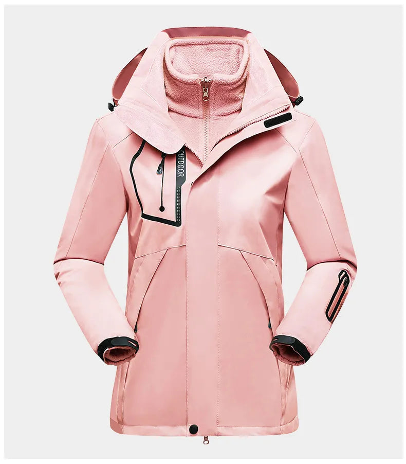 Praktische Damenjacke 3-in-1 Outdoor Schutz