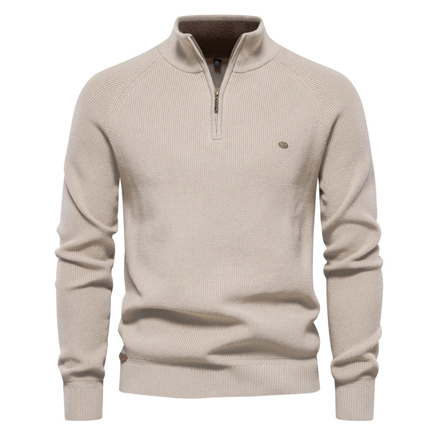Herren Pullover Strick Modern Reißverschluss