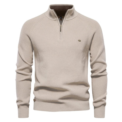 Herren Pullover Strick Modern Reißverschluss