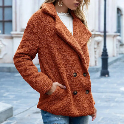 Teddyjacke Braun Weich Modisch