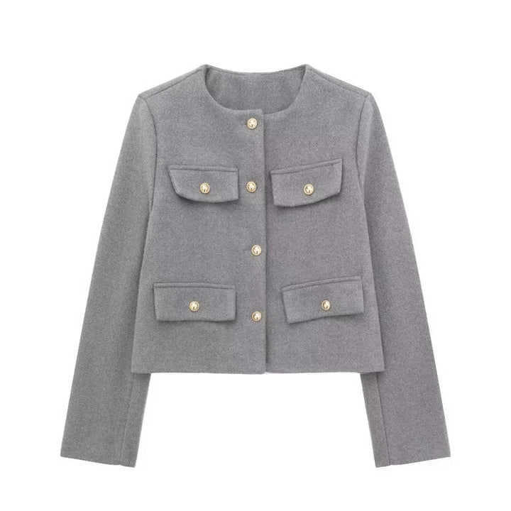 Stilvolle Damen Wolljacke Kurz