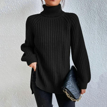 Weicher Rollkragen Pullover Damen