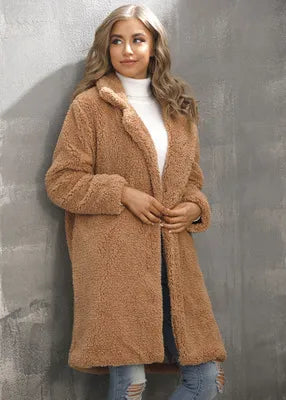 Warme Winterjacke Frauen Offener Style