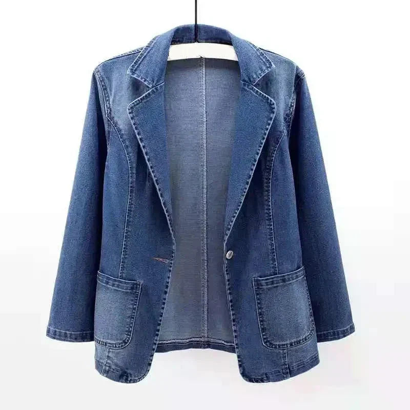 Jeansjacke Damen Trendig mit Tasche - IdealeKleiden