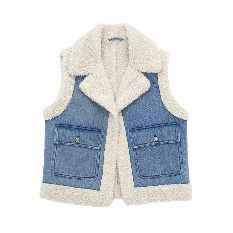 Modische Winterjacke Jeans Casual Style