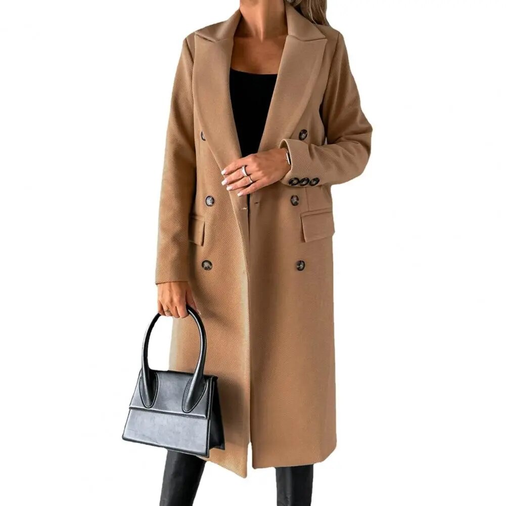 Herbst Mantel Frauen Elegant Lang