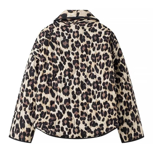 Stilvolle Leopardenjacke Trendy Damen - IdealeKleiden