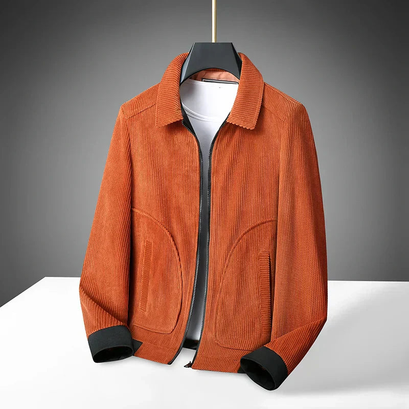 Herren Cordjacke Reißverschluss Modern