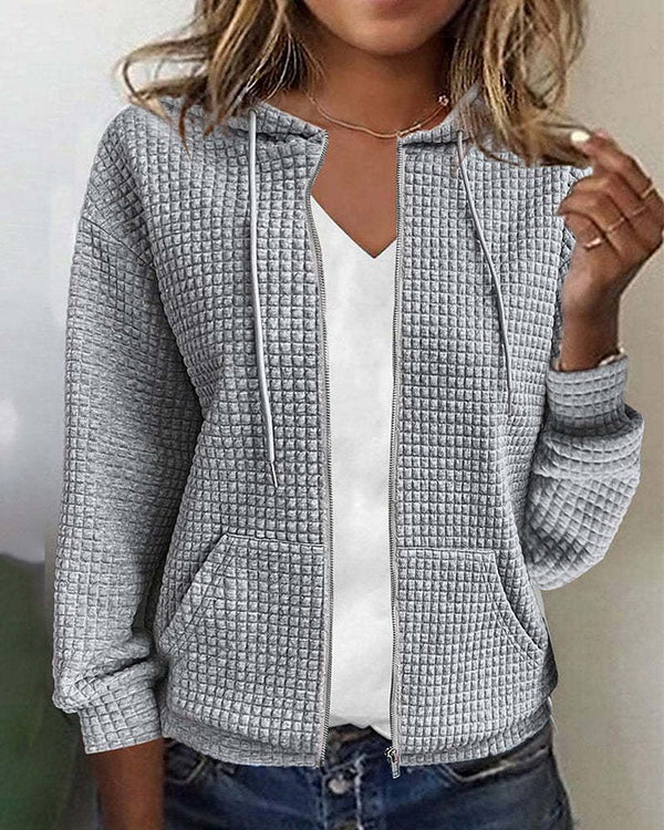 Stylische Damenjacke mit Einfacher Umhängetasche - IdealeKleiden