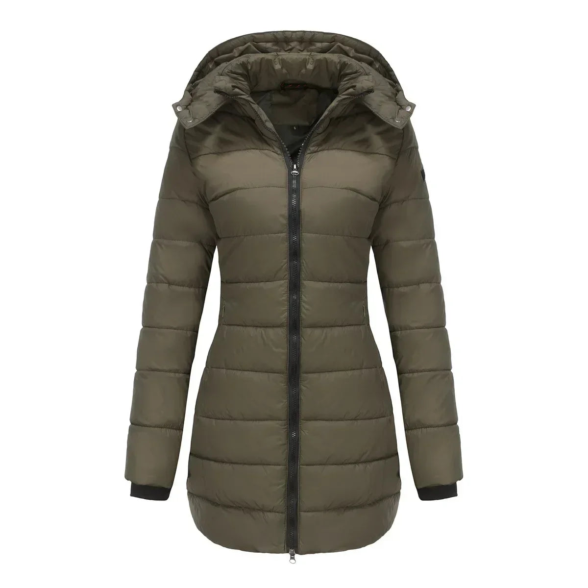 Winter-Puffermantel Damen Warm Kapuze