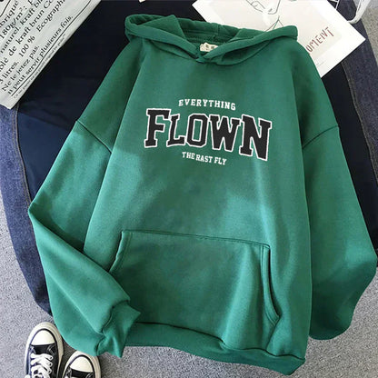 Stylischer Kapuzenpulli mit Trend-Druck für Damen