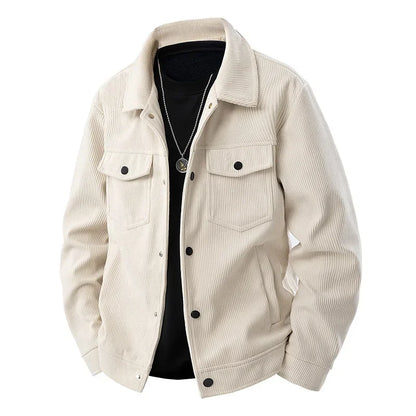 Herren Winterjacke Modern mit Knöpfen und Brusttasche