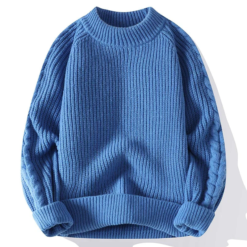Herren Pullover Grobstrick Klassik Design
