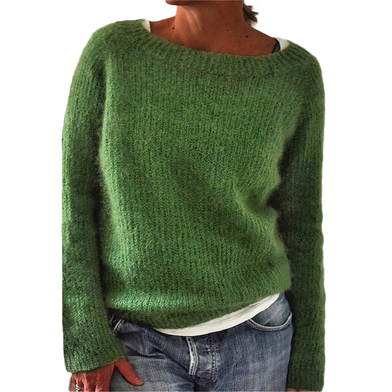 Loser Strickpullover Halswarm Bequem