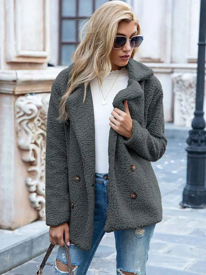 Weiche Damenjacke Teddy Mantel Winter