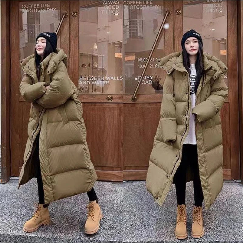 Große Damen Pufferjacke Übergröße Kapuze - IdealeKleiden