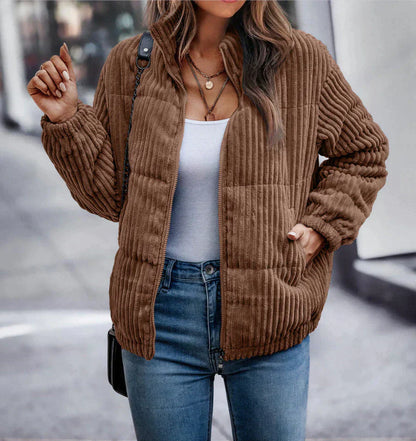 Damen Puffjacke Warm Elegant