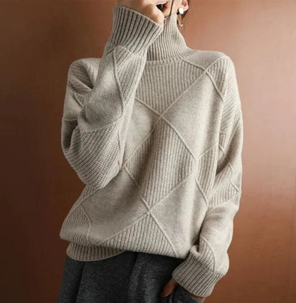 Modischer Rollkragen Pullover Damen