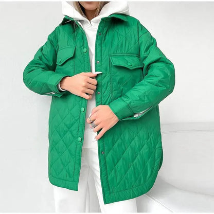 Herbstjacke Stilvoll Damen, Große Taschen Praktisch