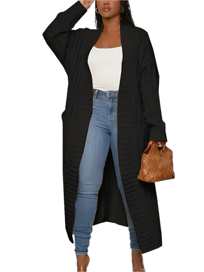 Elegante Damenjacke Lang Gestickt