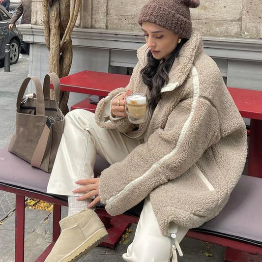 Stilvoller Wintermantel Elegant Schnitt - IdealeKleiden