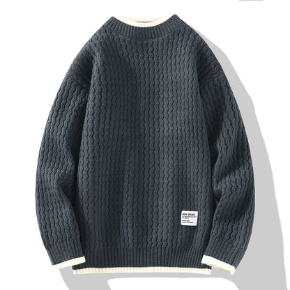 Herren Strickpullover Textur Optik