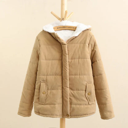 Winterjacke Damen Fleece Kapuze Warm