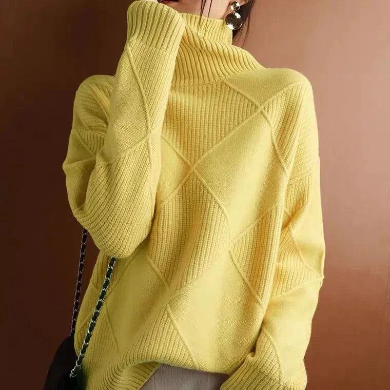 Modischer Rollkragen Pullover Damen