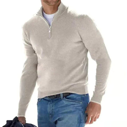 Moderner Herren Pullover Reißverschluss