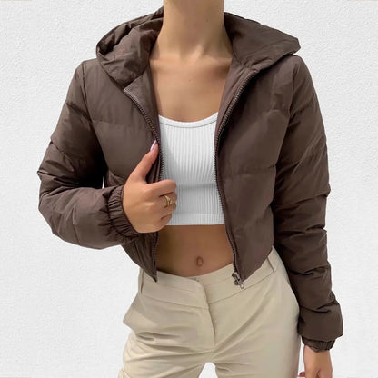 Lässige Daunenjacke Herbst Winter Warm Fleece Mantel