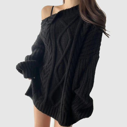 Herbstpullover Damen Stilvoll Warm - IdealeKleiden