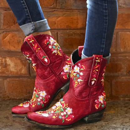 Wetterfeste Cowgirl-Stiefel im Retro-Look