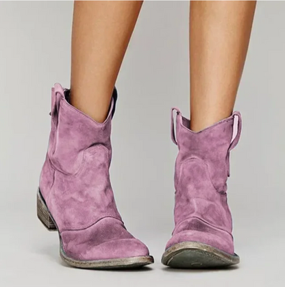Stilvolle Wildlederstiefel Western Look