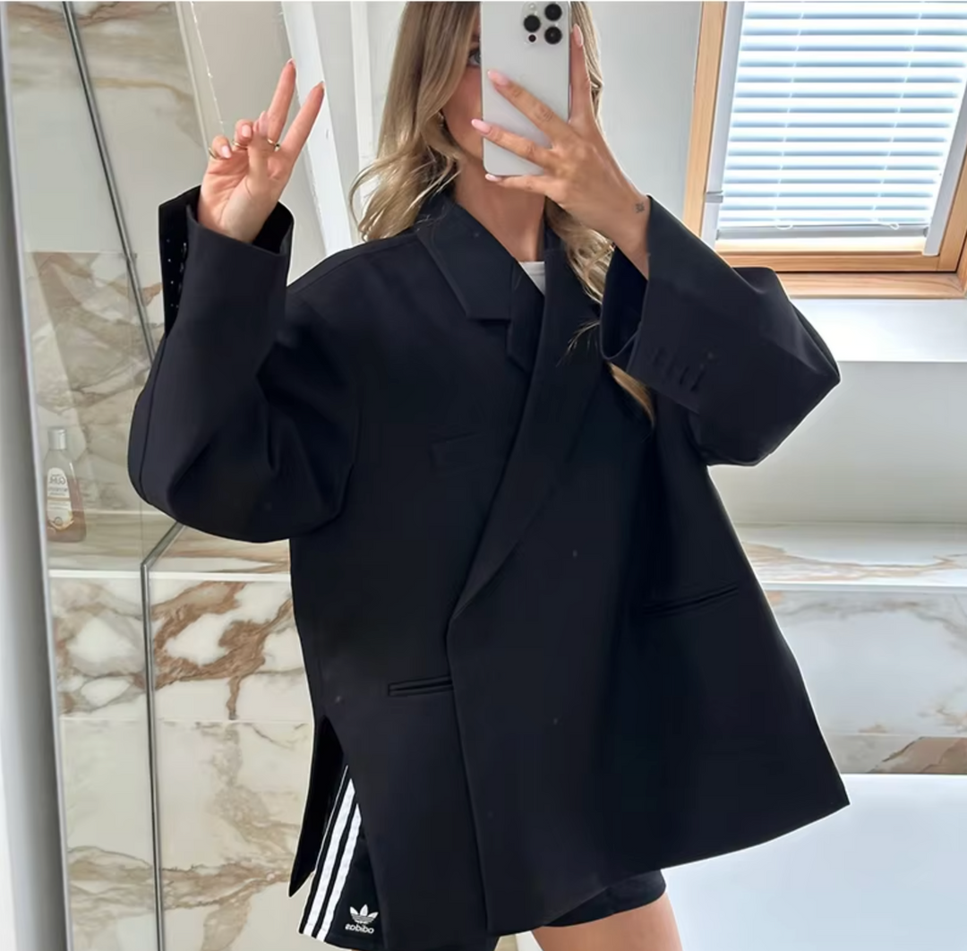 Stylischer Damenblazer Große Größen Langärmlig