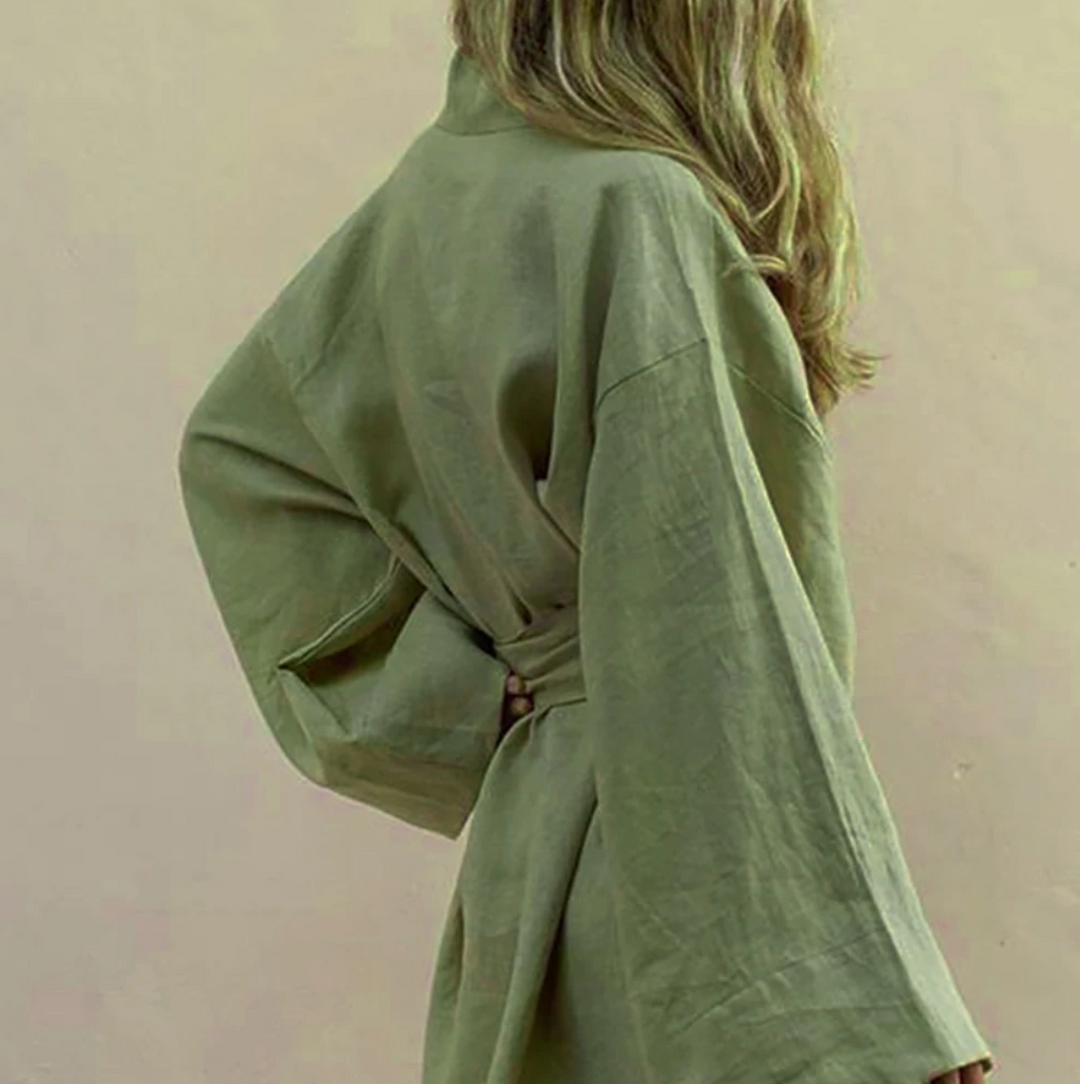 Luxus Kimono Damen mit Seidengürtel