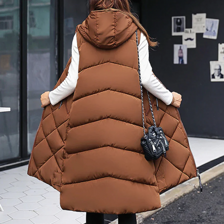 Damen Lang Bodywarmer Warm &amp; Stylisch - IdealeKleiden