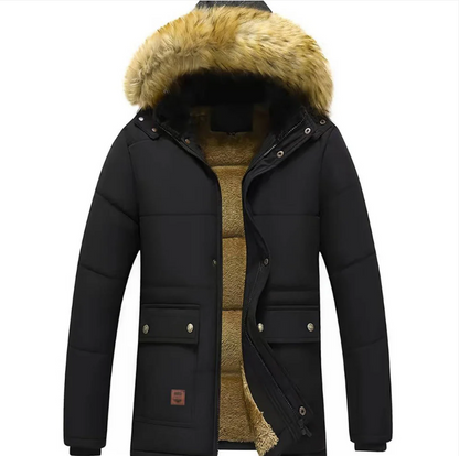 Herren Winterjacke - Gepolsterte Kapuzenparka Warm