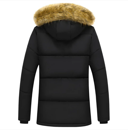Herren Winterjacke - Gepolsterte Kapuzenparka Warm - IdealeKleiden