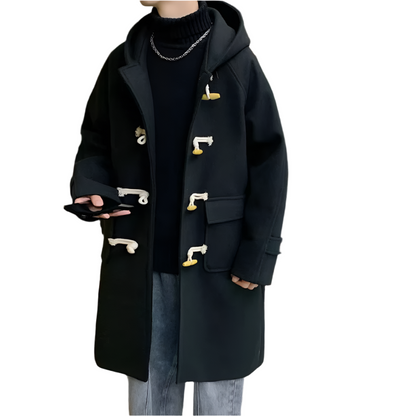 Herren Winterparka Lang Dufflejacke Warm